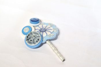 Charlotte Laurie designs - alternative button hole pale blue