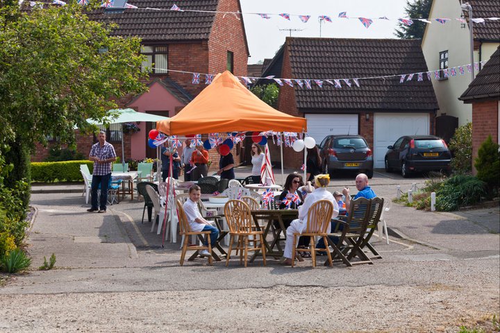 Kevin Taylor overhead photography - alternative royal wedding - street party