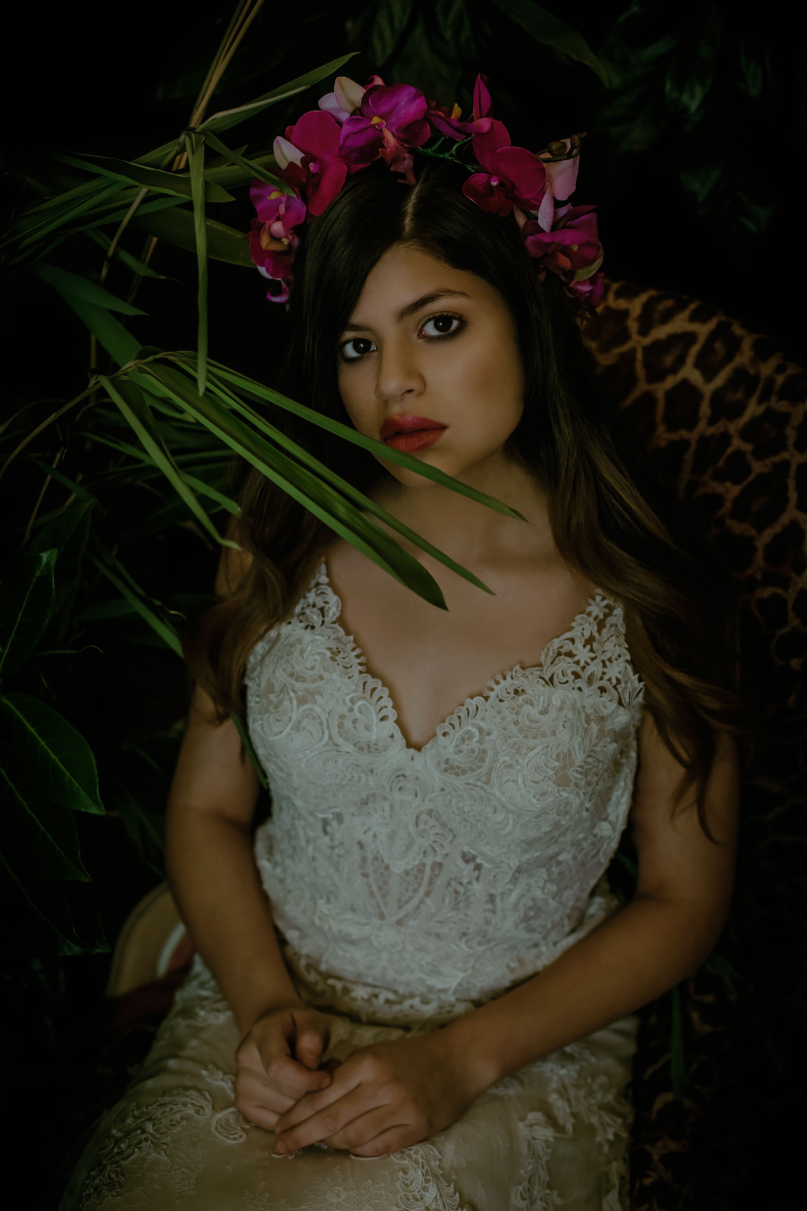 May & Grace Bridal - 3 alternative bridal looks 7 - tropical bride -pink flower crown