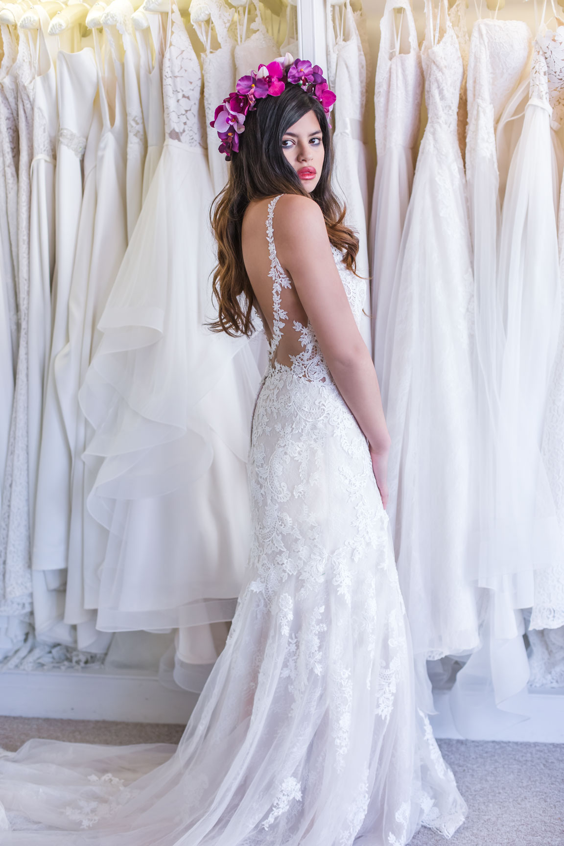 May & Grace Bridal - 3 alternative bridal looks 6 - pink flower crown