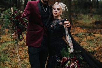 electric blue photography - legend bridal designs - bespoke and alternative bridal designers - alternative wedding dress 2 - black wedding dress