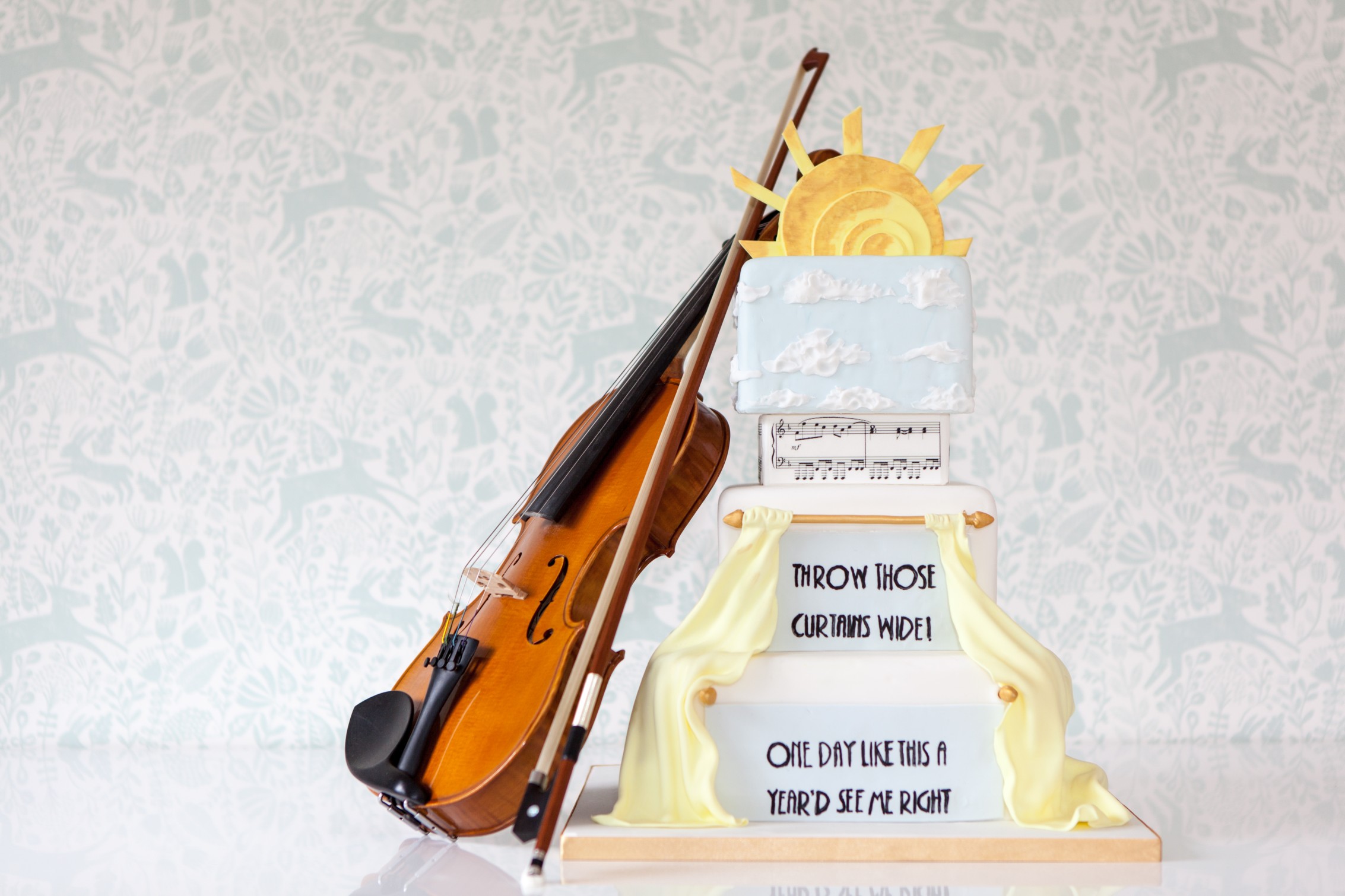 music themed wedding cake - violin wedding cake - the best alternative wedding cake makers
