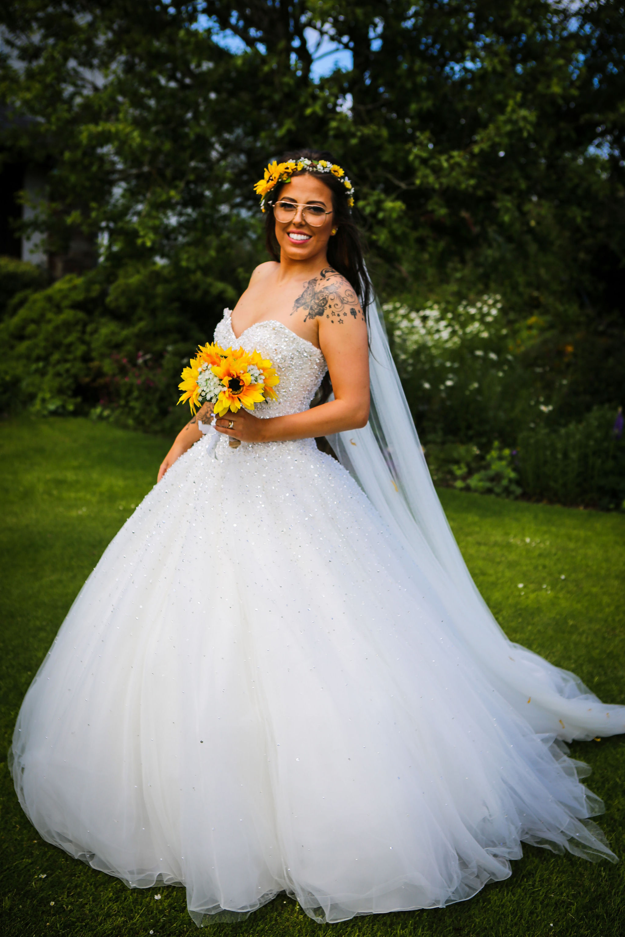 Harriet&Rhys Wedding - Magical sunflower wedding - bridalwear inspiration