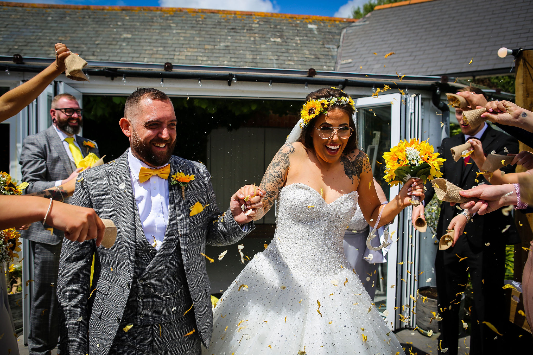 Harriet&Rhys Wedding - Magical sunflower wedding - quirky wedding with dodgems (31)