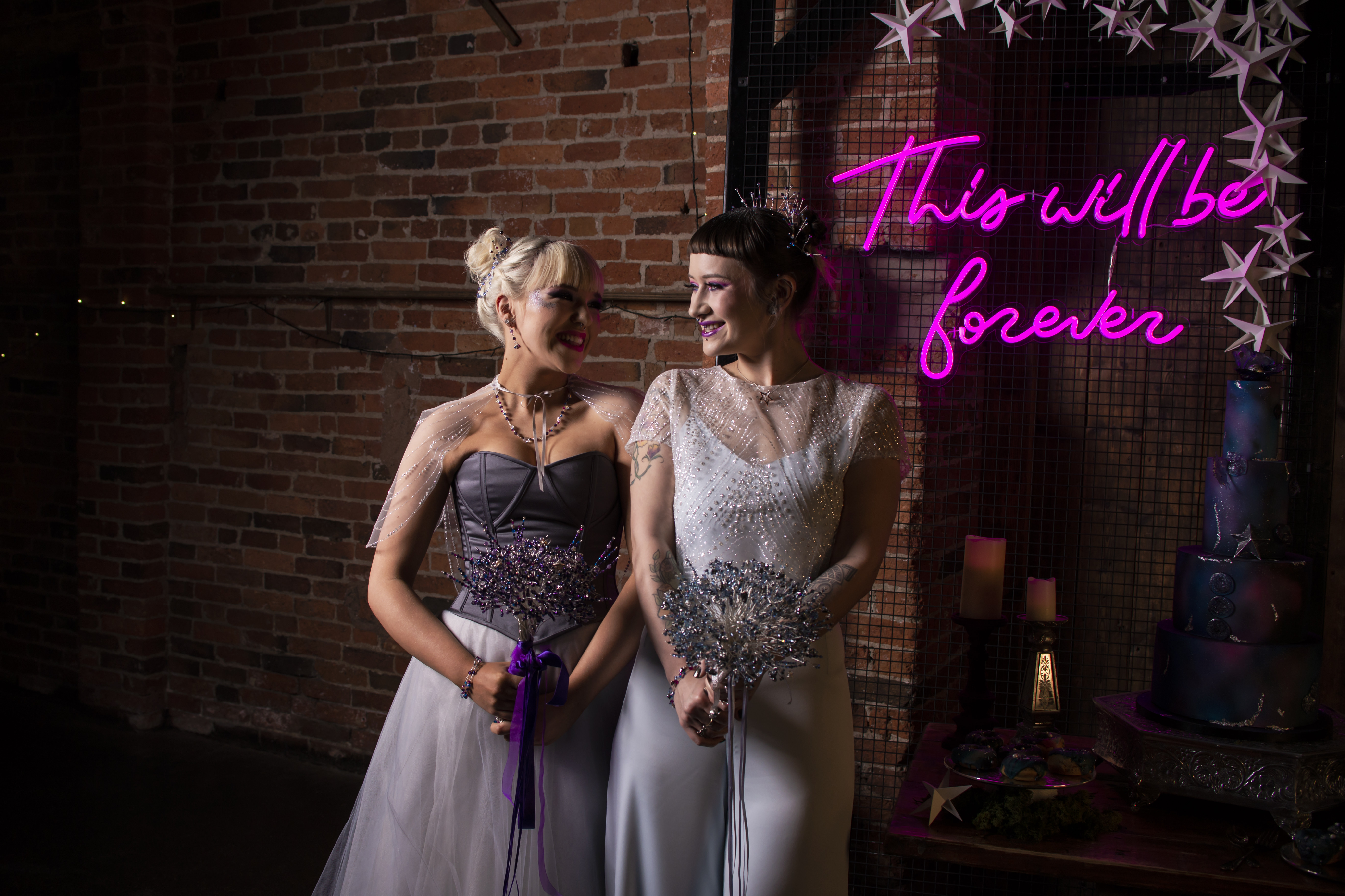 Galaxy Wedding- Different wedding dresses-CRZyBest- Alternative Wedding Boquet- Alternative Wedding Accessories-Unconventional Wedding- Unusual Wedding Dresses- Alternative Wedding Cake