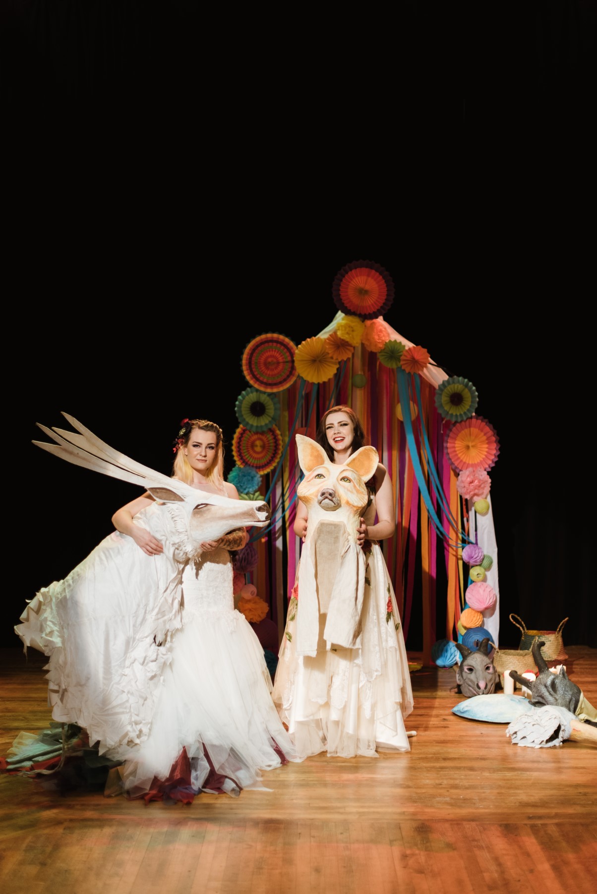 Eclectic Wedding- Alexandra Holt Photography- The Boo Theatre- Unconventional Wedding- Unique Wedding- Quirky Wedding- Halloween Wedding- Unique Bridalwear- Alternative Bridalwear- Unique Wedding Dress- Colourful Wedding- Alternative Wedding- Alternative Bouquet