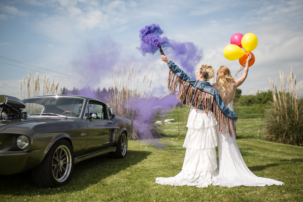 Cool and colourful wedding- Florence Berry Photography- Colourful Wedding- Rainbow Wedding- Unique Wedding- Unconventional Wedding- Wedding Ideas- Unique Wedding Dress- Wedding Planning- Quirky Wedding
