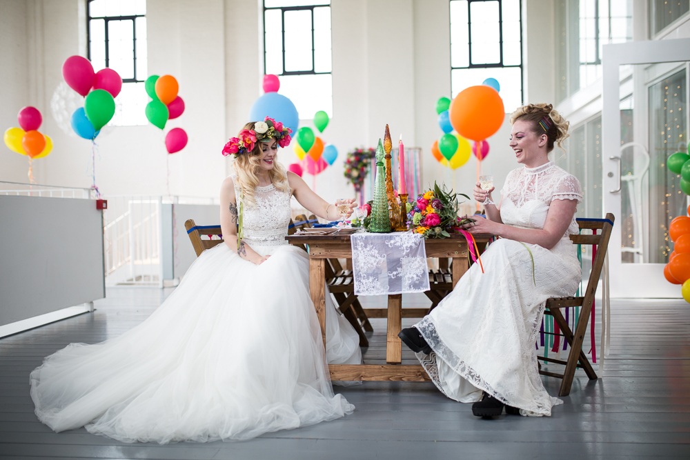 Cool and colourful wedding- Florence Berry Photography- Colourful Wedding- Rainbow Wedding- Unique Wedding- Unconventional Wedding- Wedding Ideas- Unique Wedding Dress- Wedding Planning- Quirky Wedding