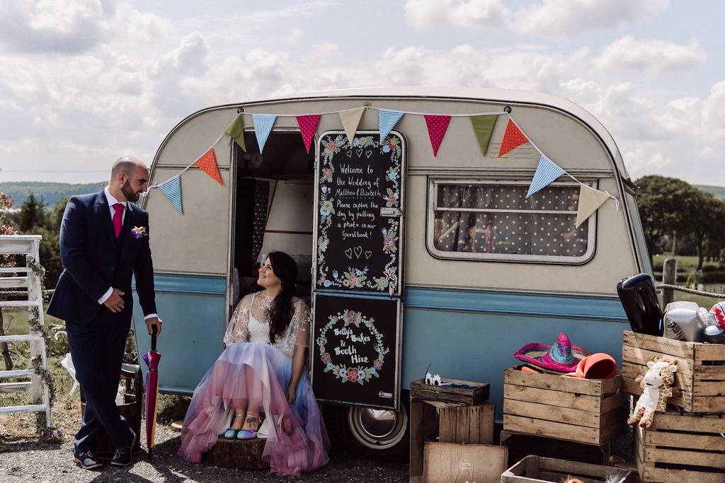 Ombre Wedding- Emma Ryan Photography- Ombre Wedding Dress- Rainbow Wedding- Colourful Wedding- Farm Wedding- Unconventional Wedding- Alternative Wedding- Unique Bridalwear- Quirky Wedding Dress
