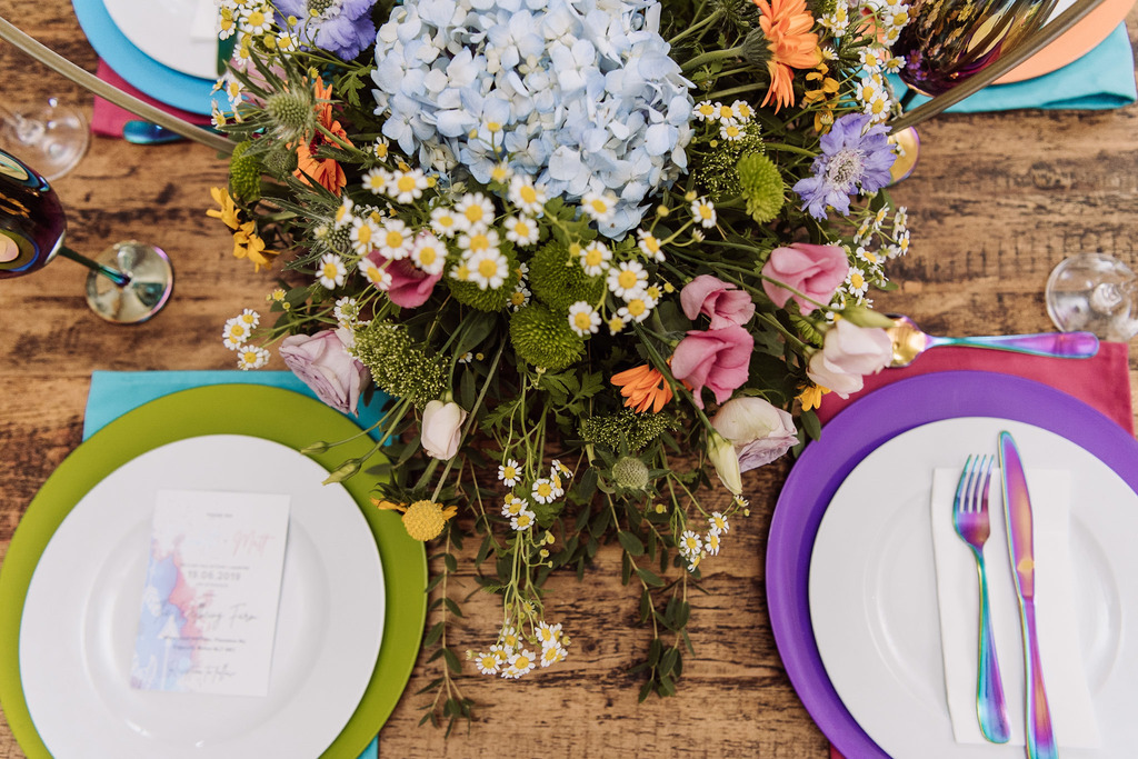 Ombre Wedding- Emma Ryan Photography- Ombre Wedding Dress- Rainbow Wedding- Colourful Wedding- Farm Wedding- Unconventional Wedding- Alternative Wedding- Unique Bridalwear- Quirky Wedding Dress