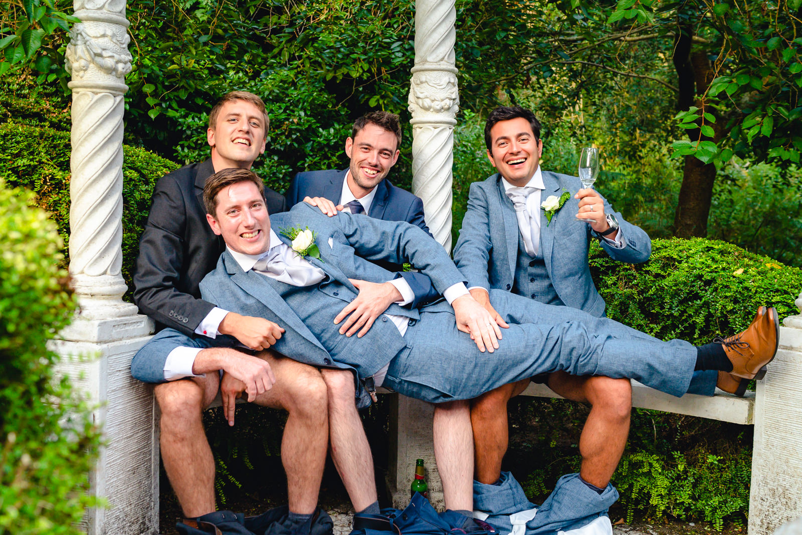 Relaxed wedding, Funny groomsmen photo, The Dignums Photography, Unconventional Wedding, Alterative Wedding, Chilled out wedding, simple wedding, quirky wedding inspiration, wedding planning, unique wedding