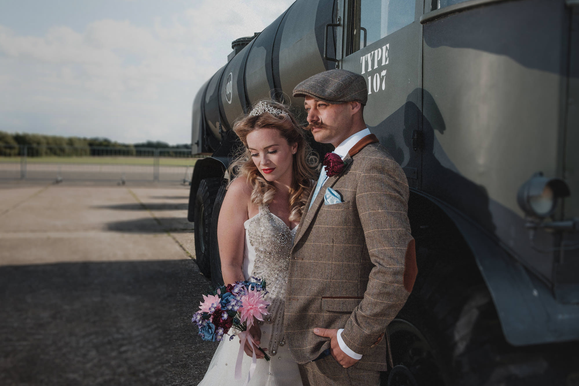 Heritage Aviation Wedding, Second and Wedding Dress, 1940s Wedding, Unconventional Wedding, Alternative Wedding, Vintage Wedding