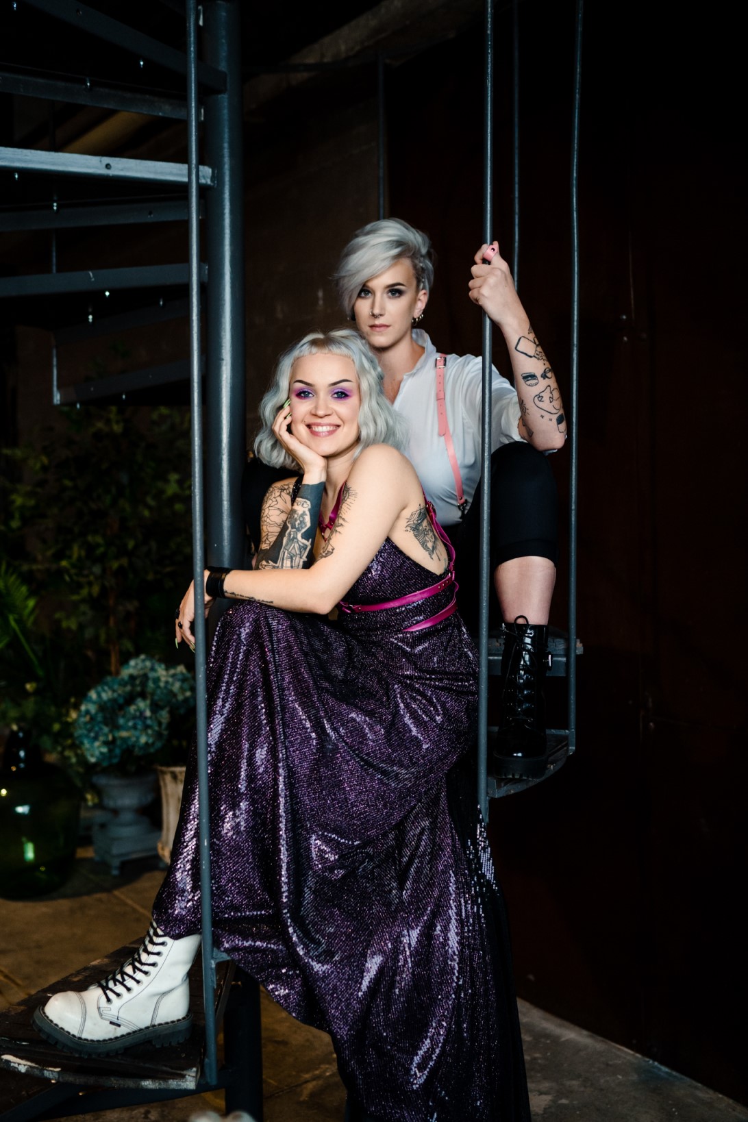 Individual Wedding Inspiration- Alexandra Fehér Photography- unique wedding inspiration-rock and roll wedding inspiration- neon wedding- lgbtq wedding- same sex wedding- industrial wedding