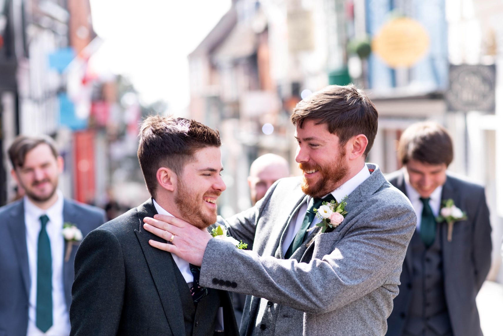 Getting Married Abroad- Grooms Perspective- Wedding Planning for Men- Unconventional Wedding- Pudding And Plum Photography- Photography- Groom and best man laughing
