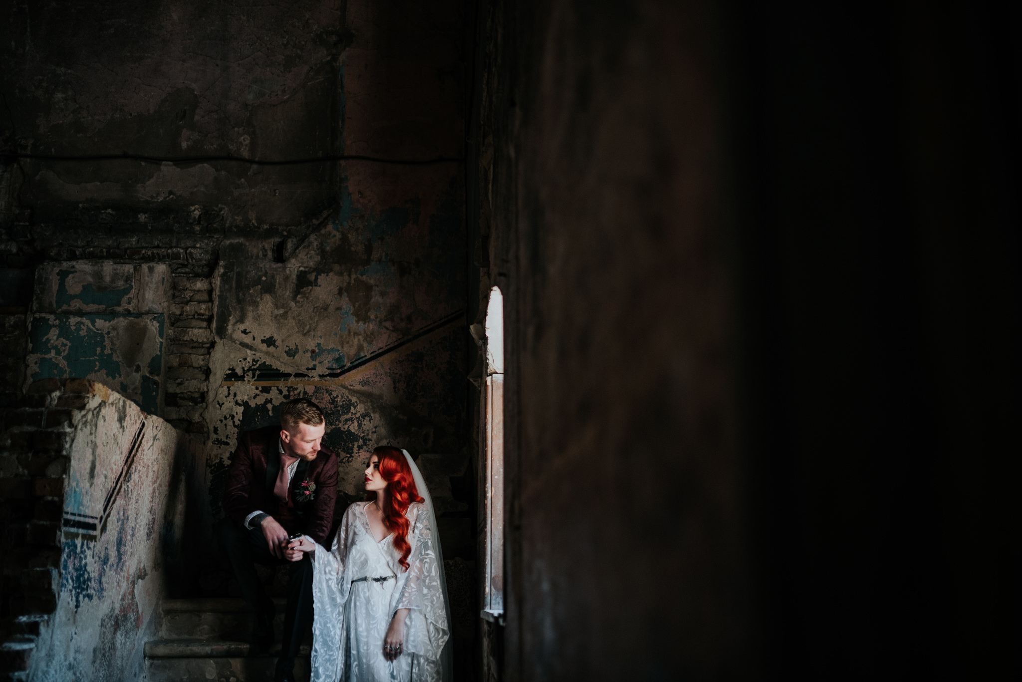 alternative chapel wedding- asylum london- unique london wedding venue- london wedding venue- Jenny Appleton Photography- dark wedding photos- edgy wedding photos