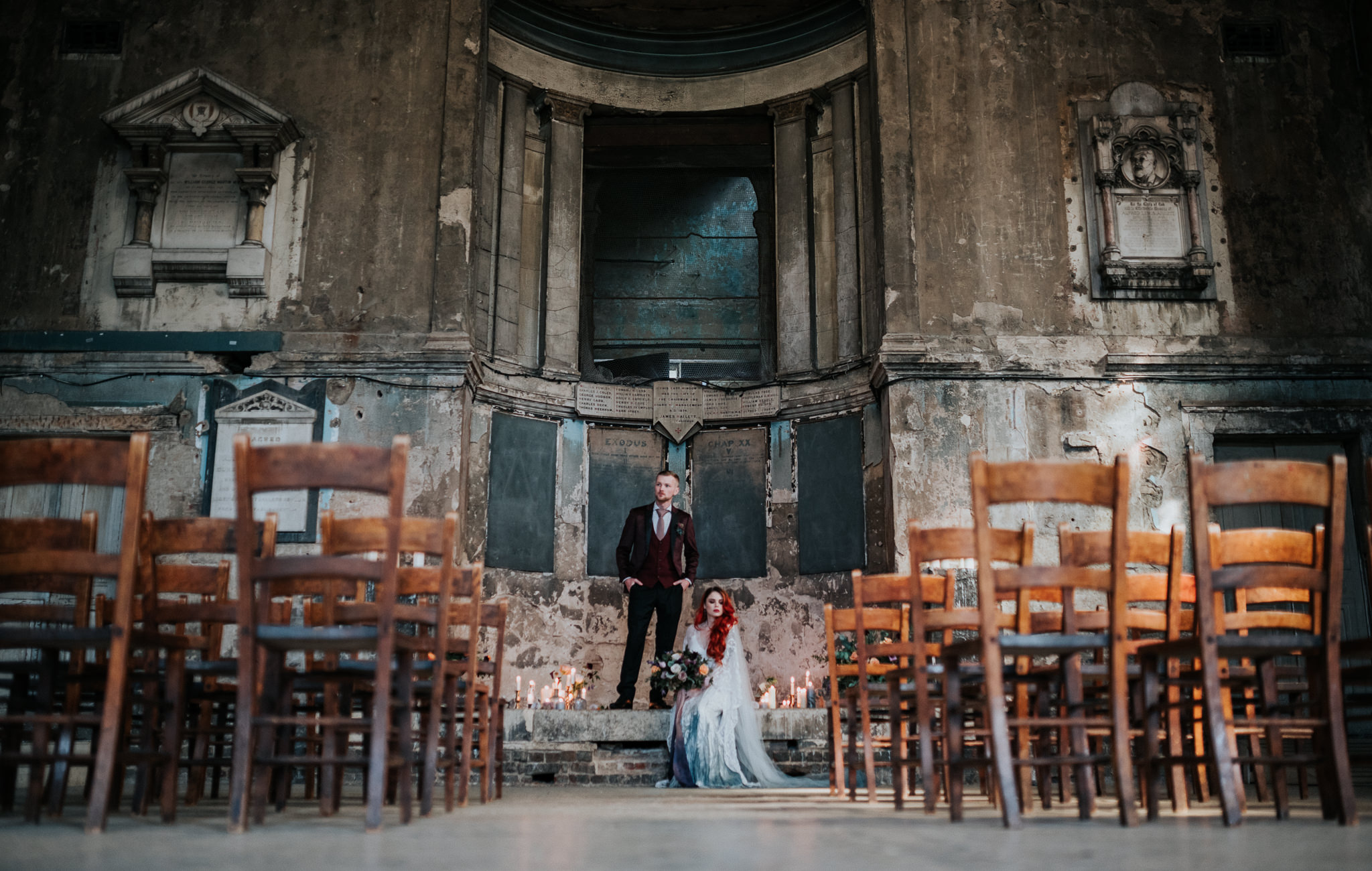 alternative chapel wedding- asylum london- unique london wedding venue- london wedding venue- Jenny Appleton Photography