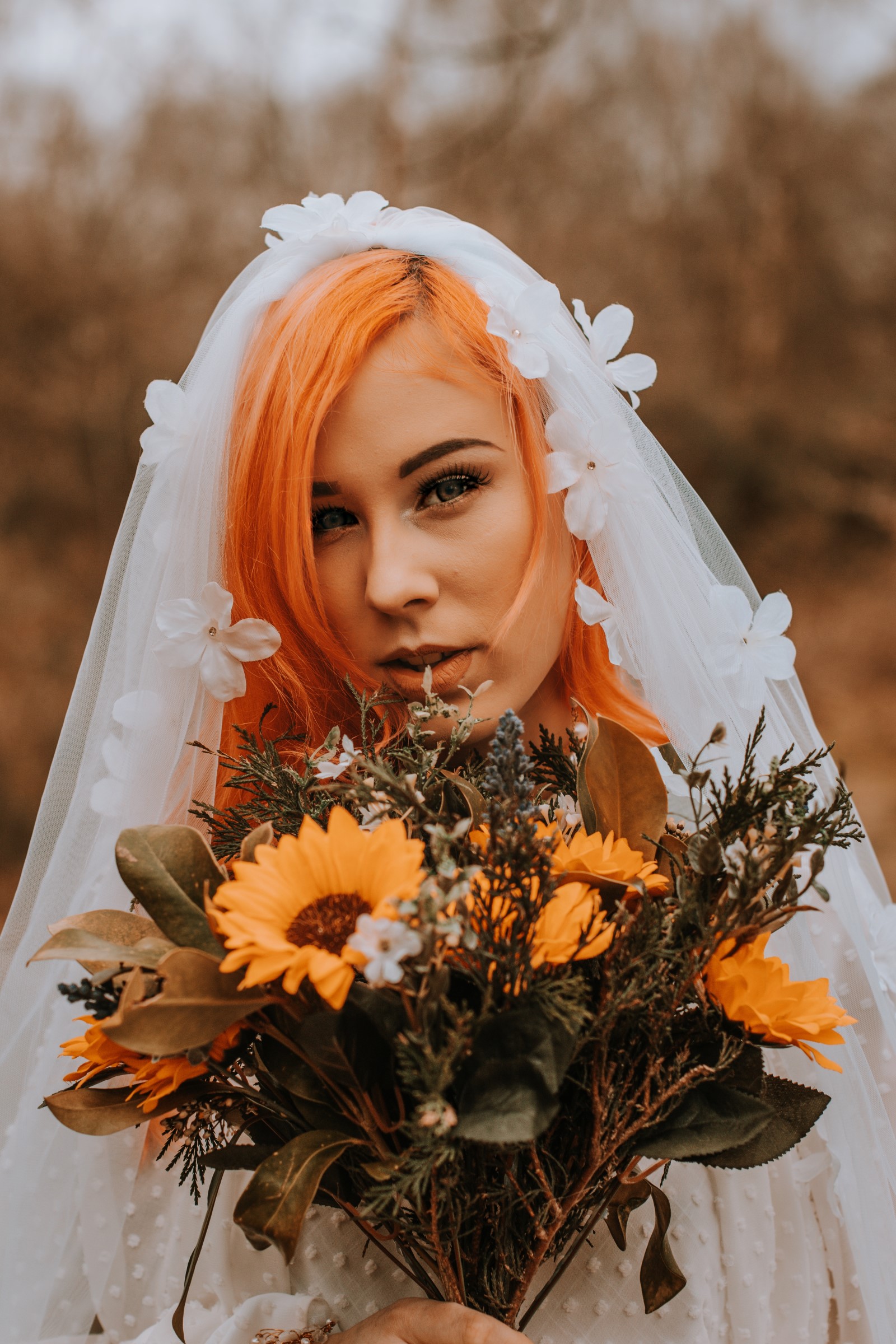 Alternative Forest Wedding - Sammy Leas Retro Emporium -Photography By Wills- alternative wedding - unconventional wedding- edgy woodland wedding- wedding sunflowers