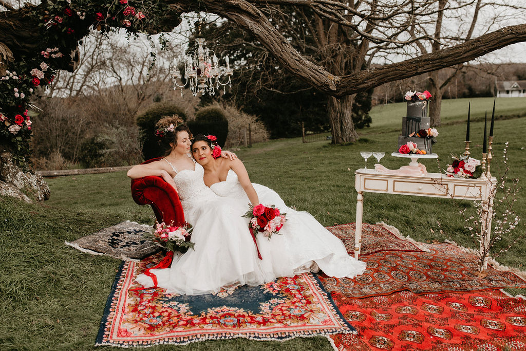 romantic woodland wedding - whimsical wedding- shakespeare wedding- unconventional wedding- outdoor wedding styling
