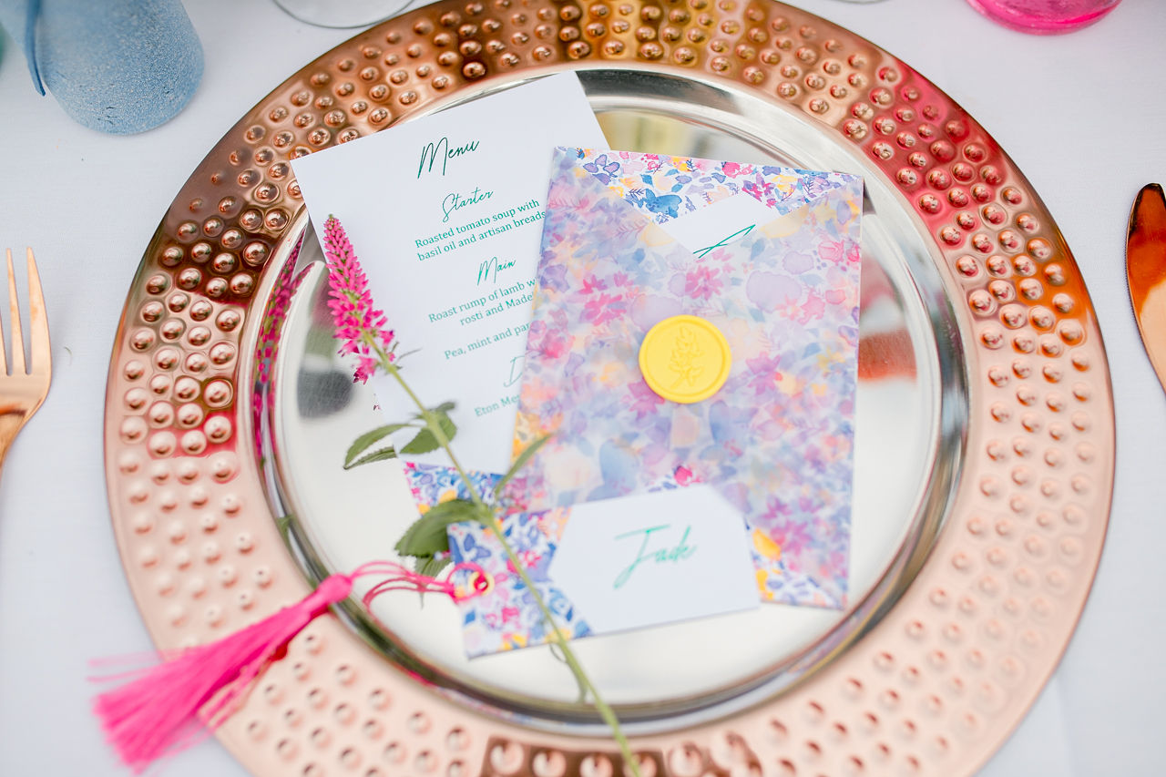 floral wedding stationery - colourful wedding stationery - pastel wedding stationery