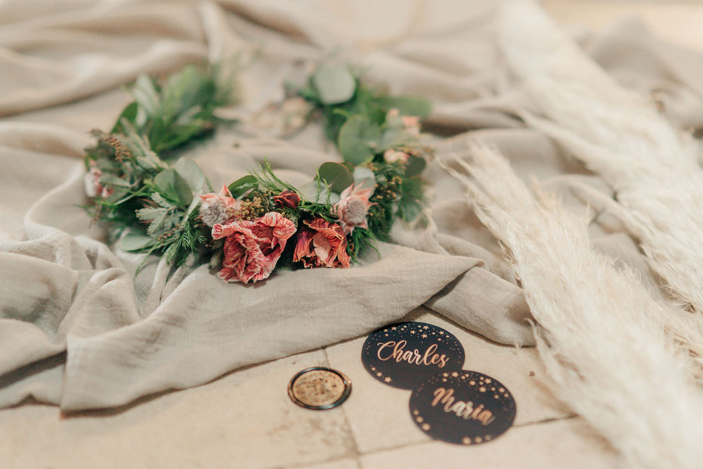 bridal flower crown - bridal flower headband
