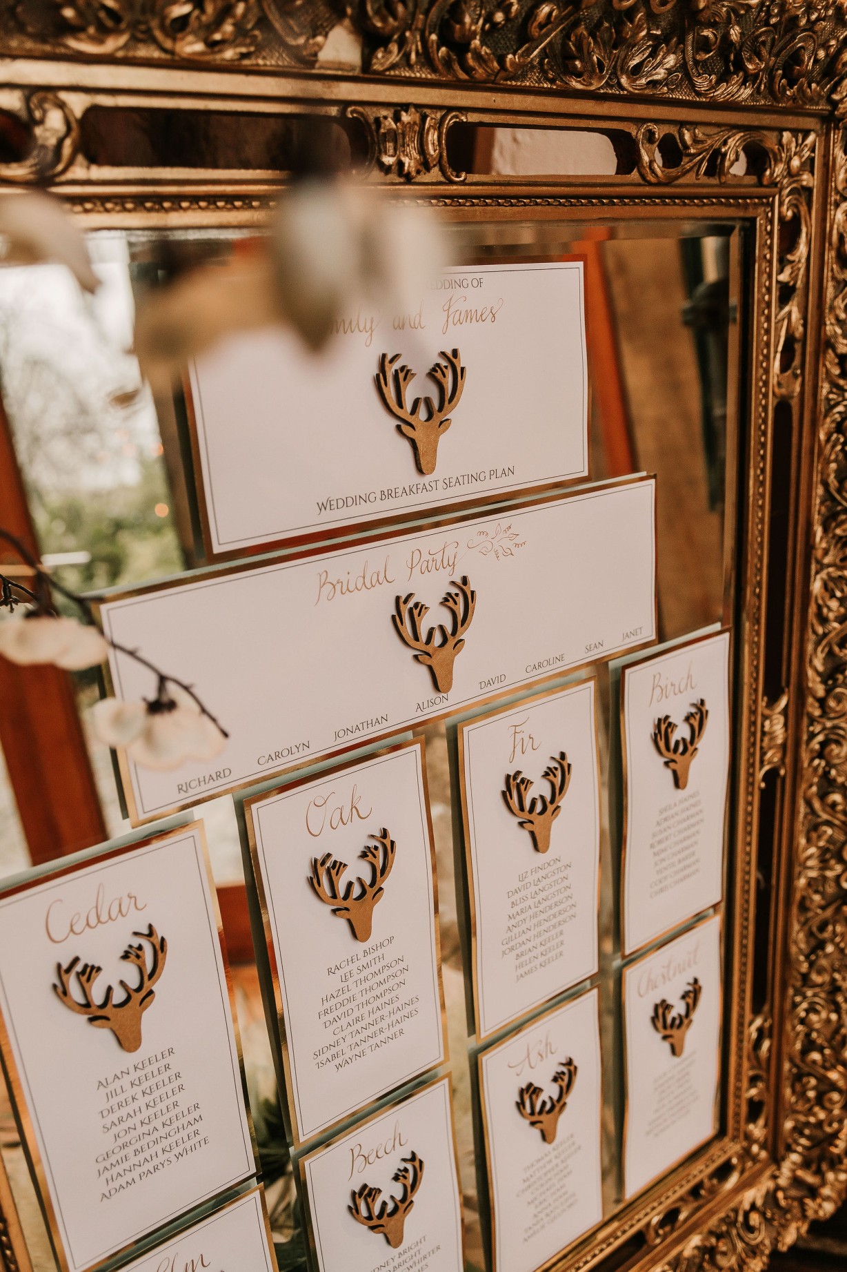 enchanting winter wedding - winter wedding stationery - unique wedding table plan