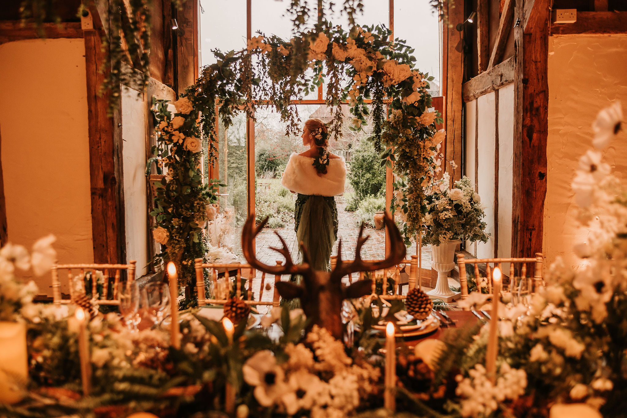 enchanting winter wedding - barn wedding venue - winter wedding styling - unconventional wedding