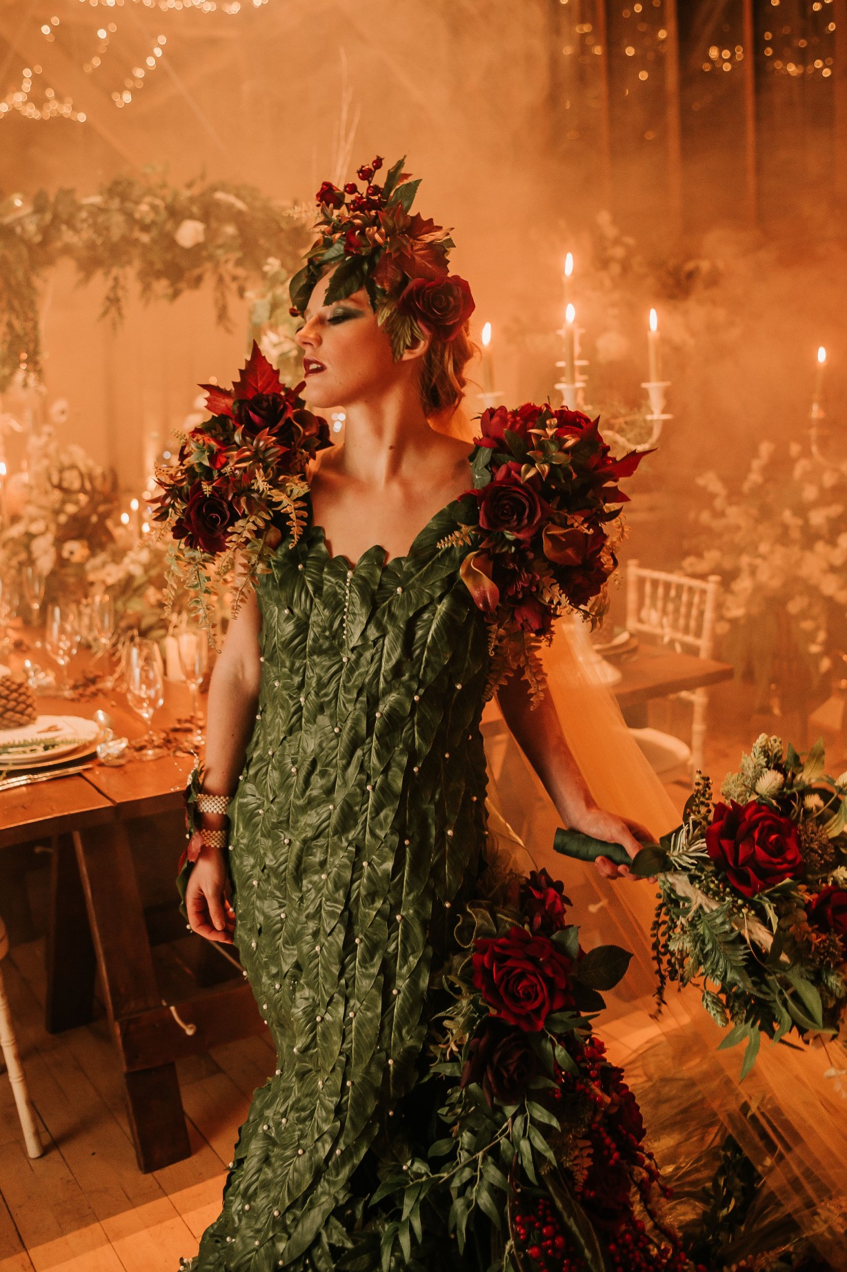 enchanting winter wedding - alternative wedding dress - unique wedding dress- unconventional wedding