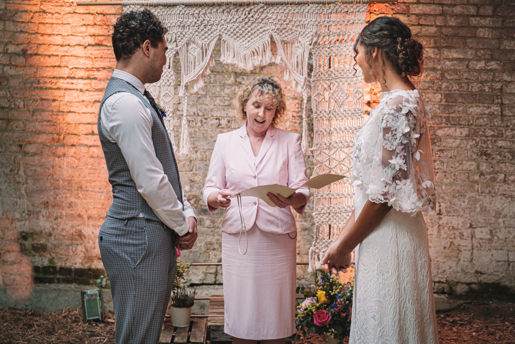 intimate wedding ceremony - bohemian wedding ceremony - celebrant wedding ceremony