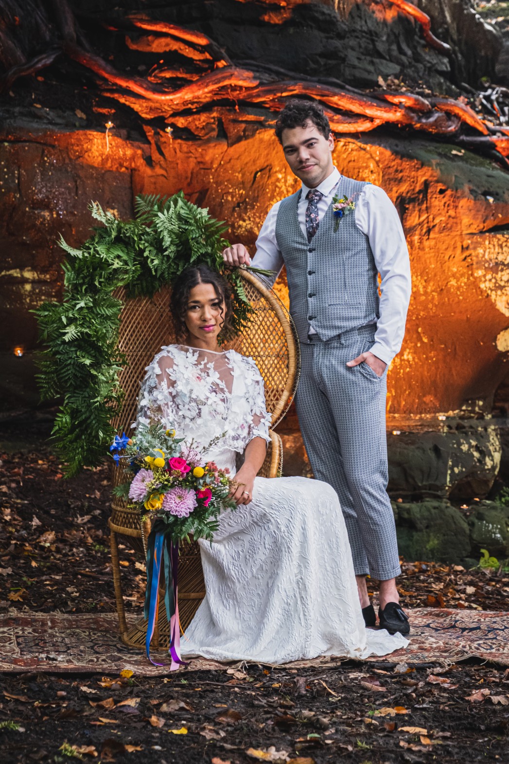 colourful micro wedding at patricks barn - unique wedding venue - boho wedding - sussex wedding - unconventional wedding