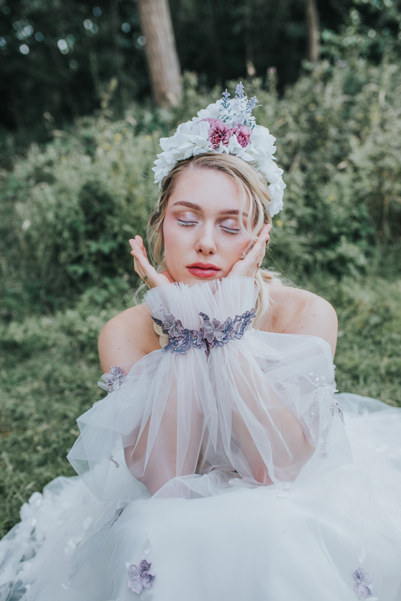 fairy wedding - whimsical wedding - magical wedding - elegant wedding dress - magical bridal look- ethereal bride