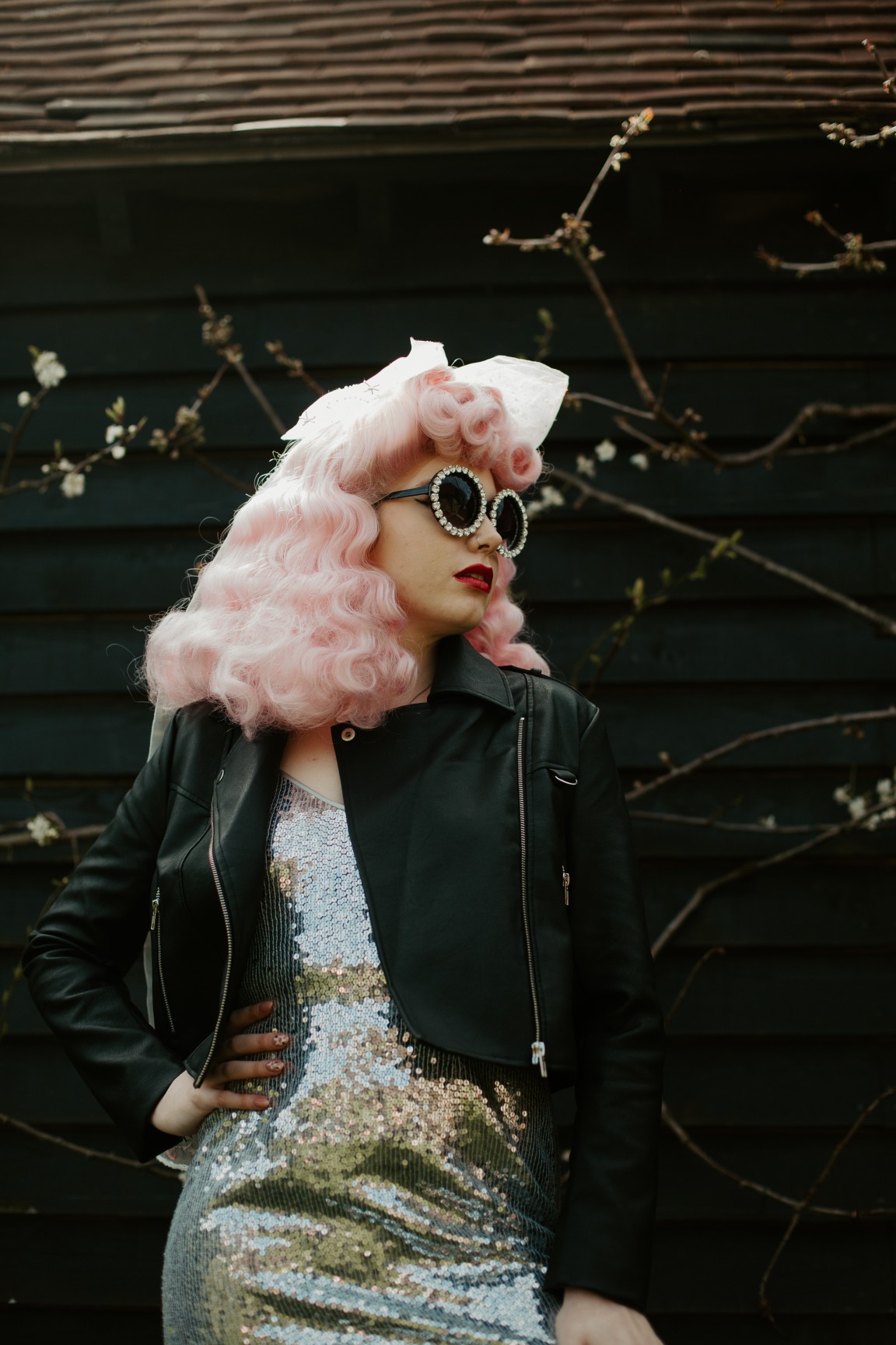 rock and roll wedding - edgy wedding inspiration - alternative bridal wear - sparkly wedding dress - sequin wedding dress - rock and roll bride - edgy bride - unique wedding wear