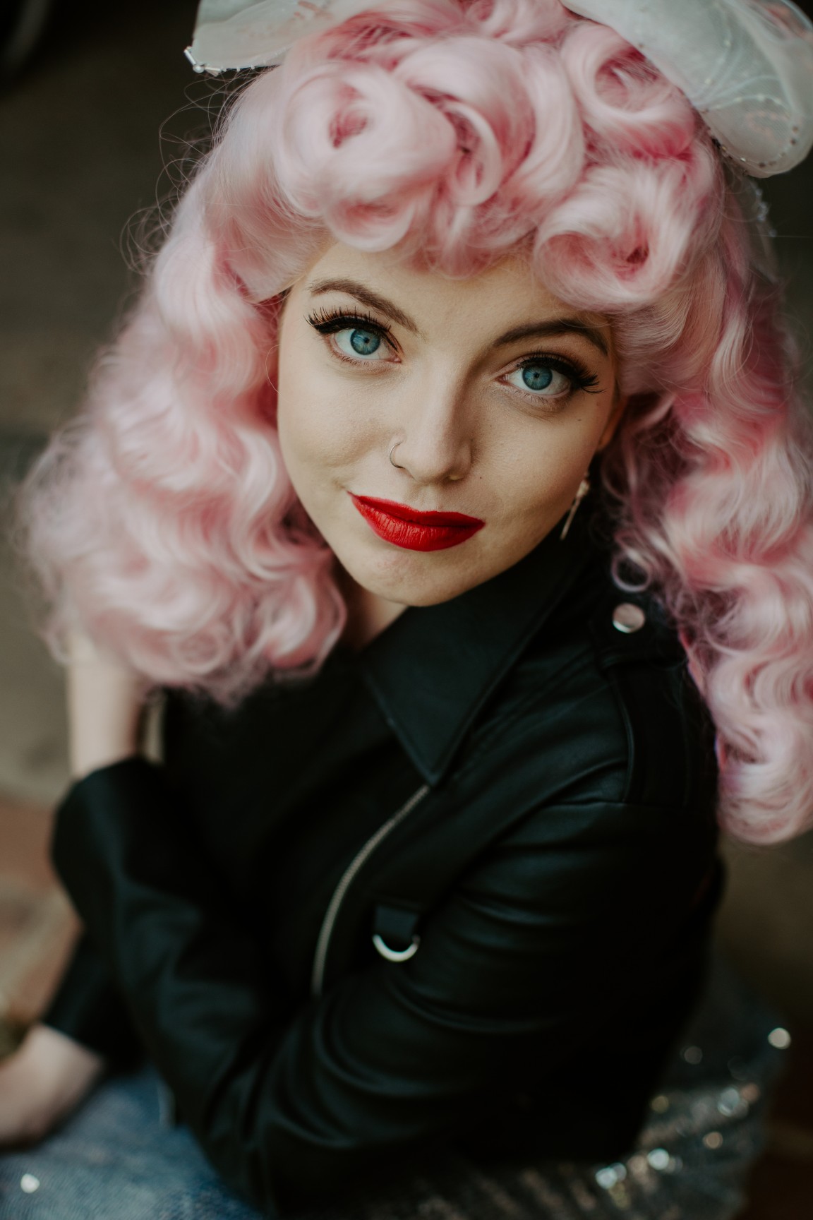 rock and roll wedding - edgy wedding inspiration - pink hair bride - retro bride - rock and roll wedding wear - alternative bridal wear