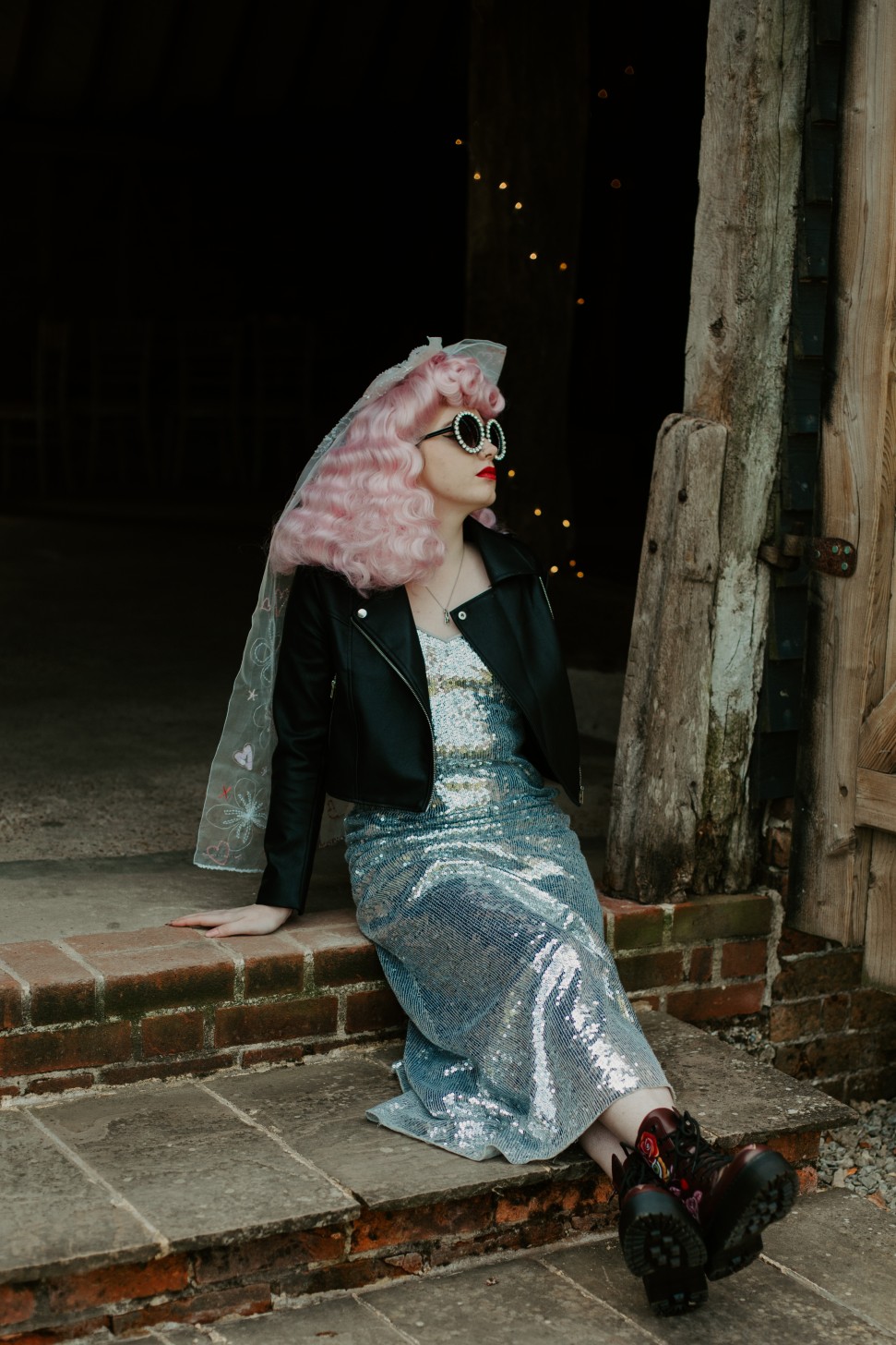 rock and roll wedding - edgy wedding inspiration - sparkly wedding dress - alternative bridal wear - unique bridal wear - edgy bridal wear