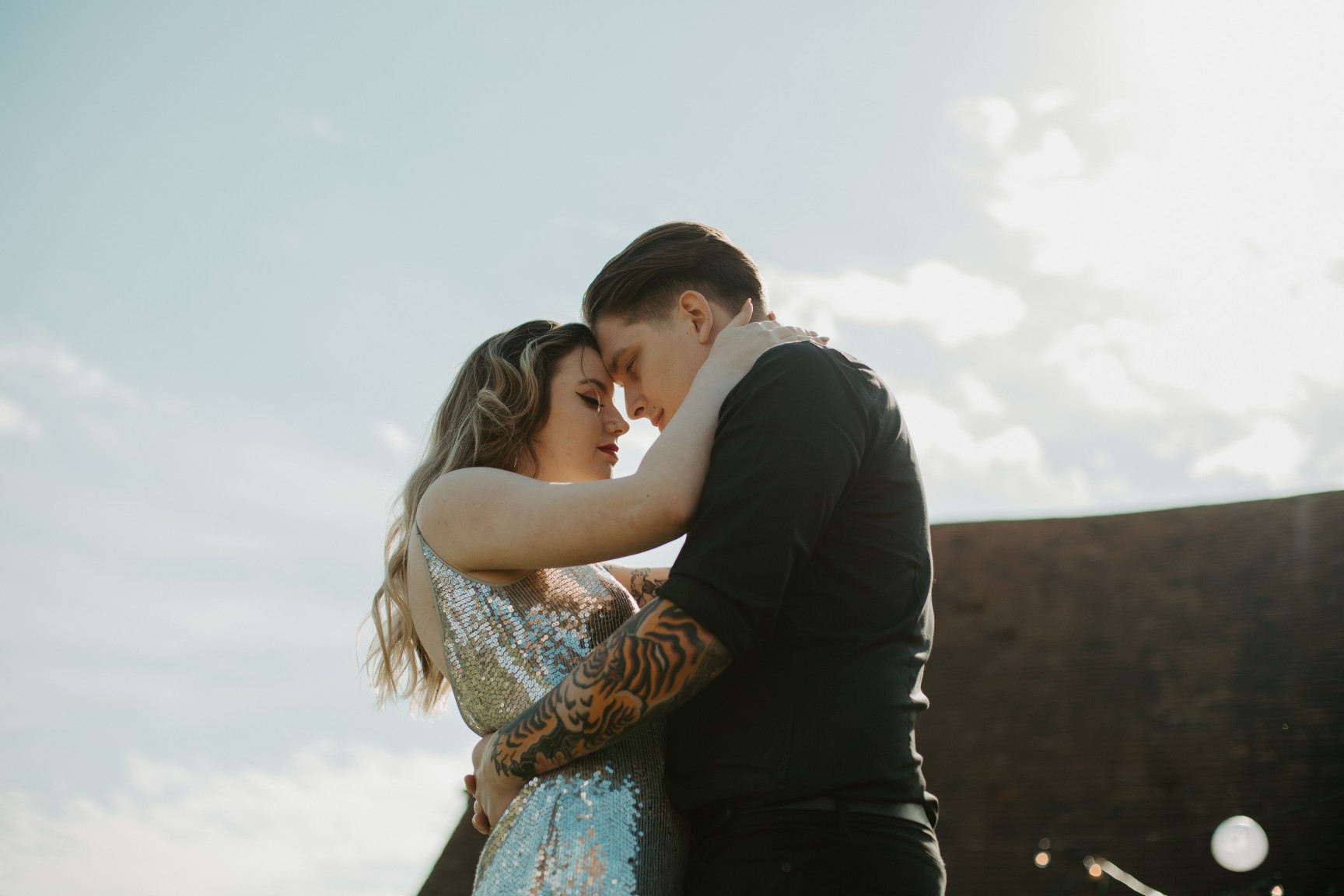 rock and roll wedding - edgy wedding inspiration - sparkly wedding dress - unconventional wedding