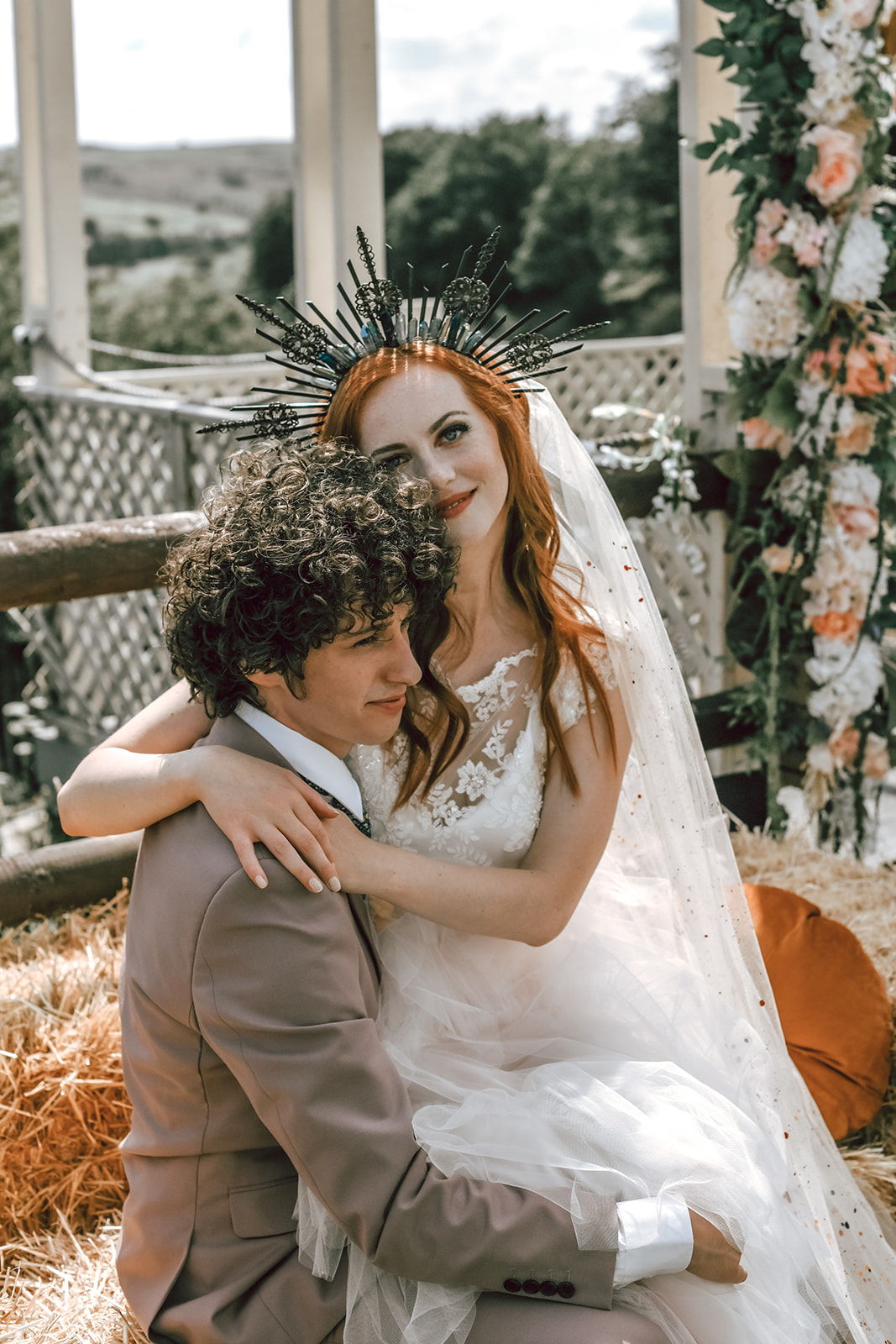 rustic festival wedding - unique wedding wear - boho outdoor wedding - unique bridal headpiece - wedding crown