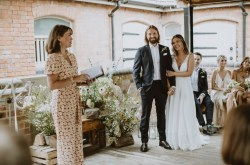 Claire Lawrence Celebrant - Wedding Celebrant Stood With Bride And Groom - Unconventional Wedding