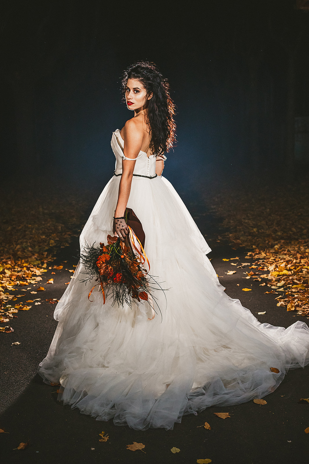 halloween wedding - gothic wedding - unique wedding dress - unconventional wedding