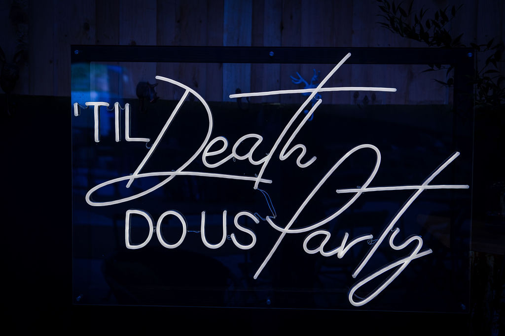 til death do us party neon sign - wedding neon sign