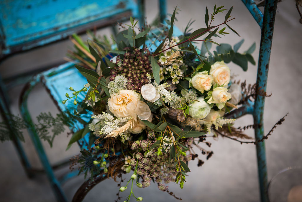 unique wild flower wedding bouquet