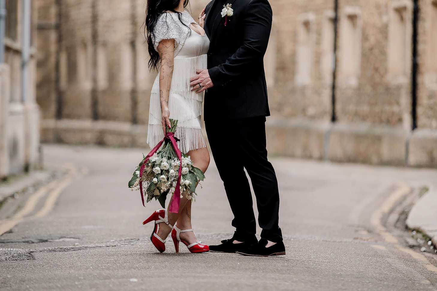 winter wedding in Cambridge - city elopement - urban wedding ideas