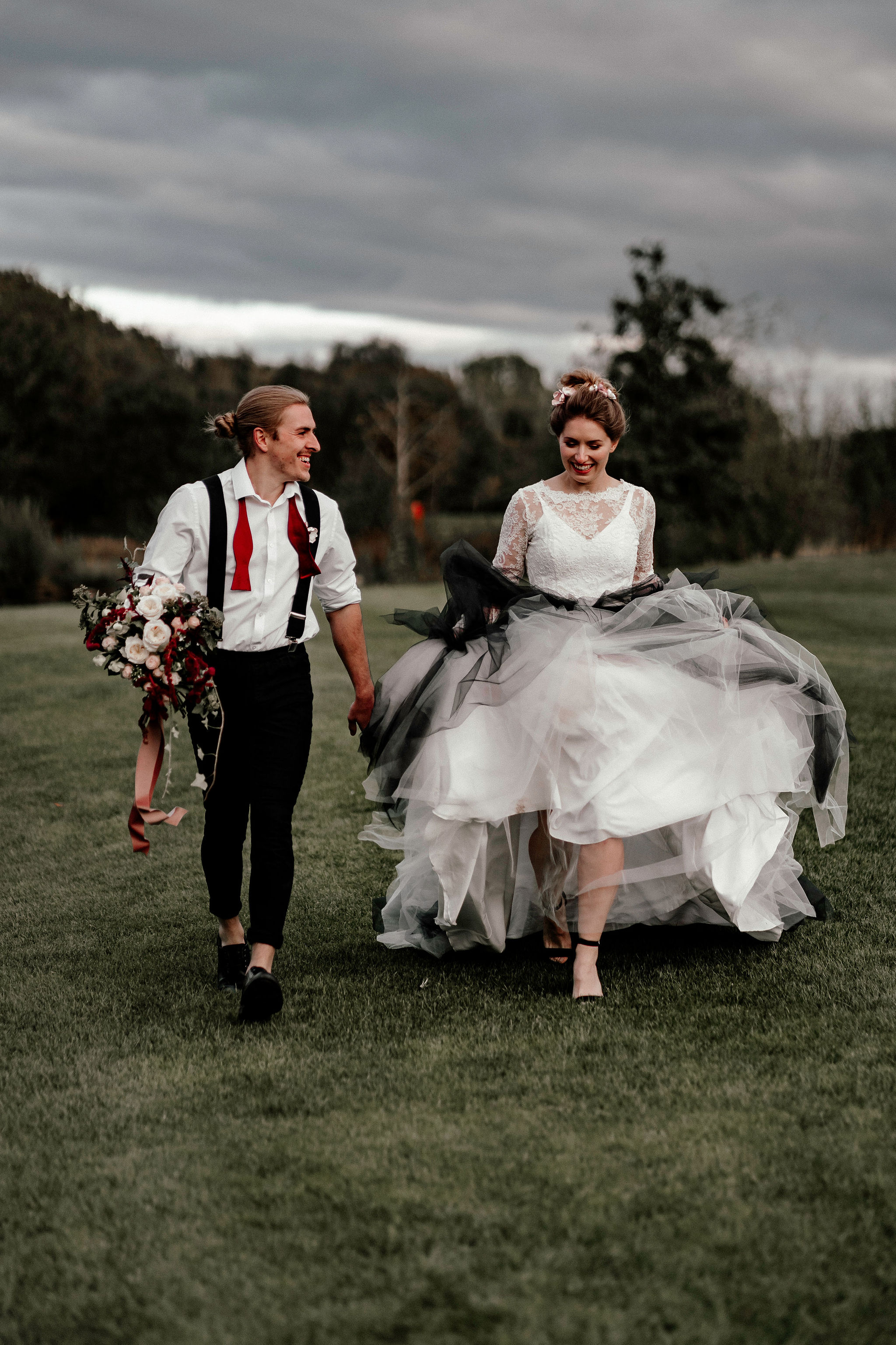 intimate outdoor wedding - unique wedding wear - unique grooms wear - bohemian wedding ideas