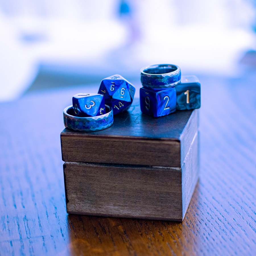 blue wedding rings - unique wedding ring ideas