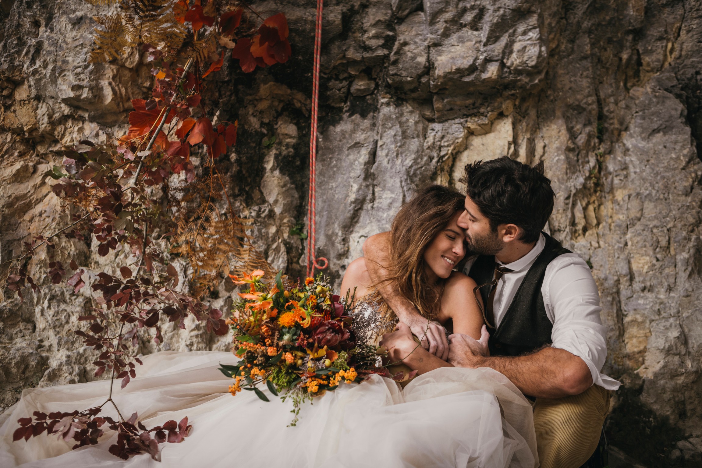 rock climbing wedding - adventure wedding - italy nature wedding