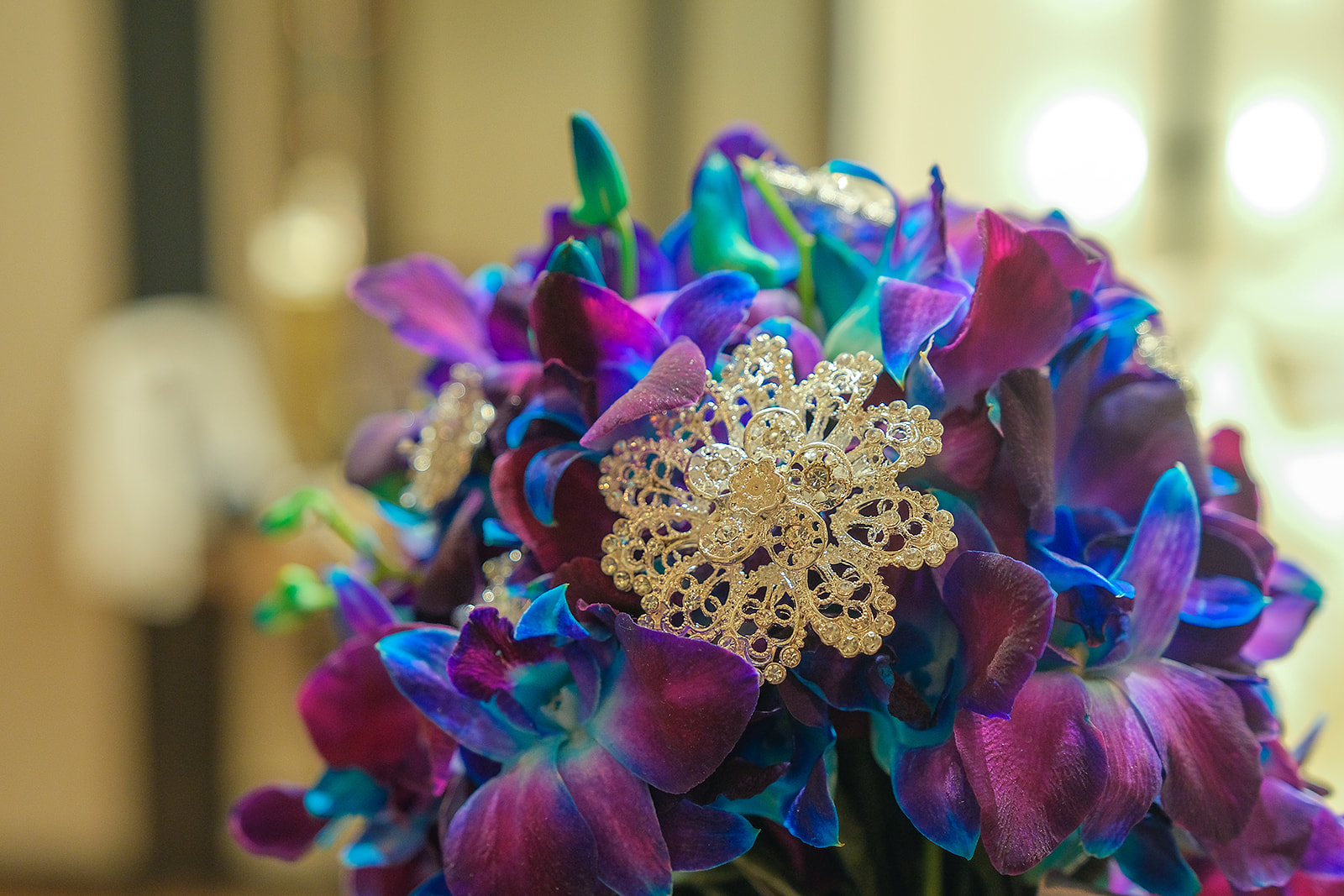 galaxy wedding flowers - unique wedding bouquet