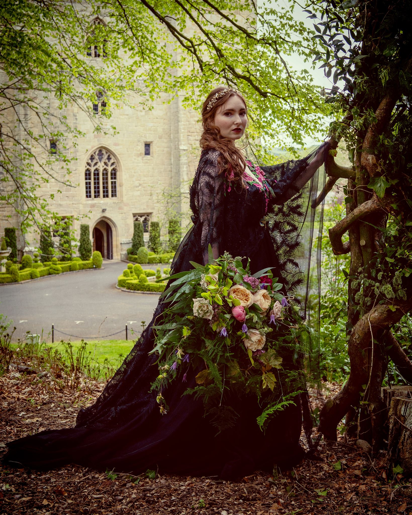 bohemian black wedding dress - unique wedding dresses