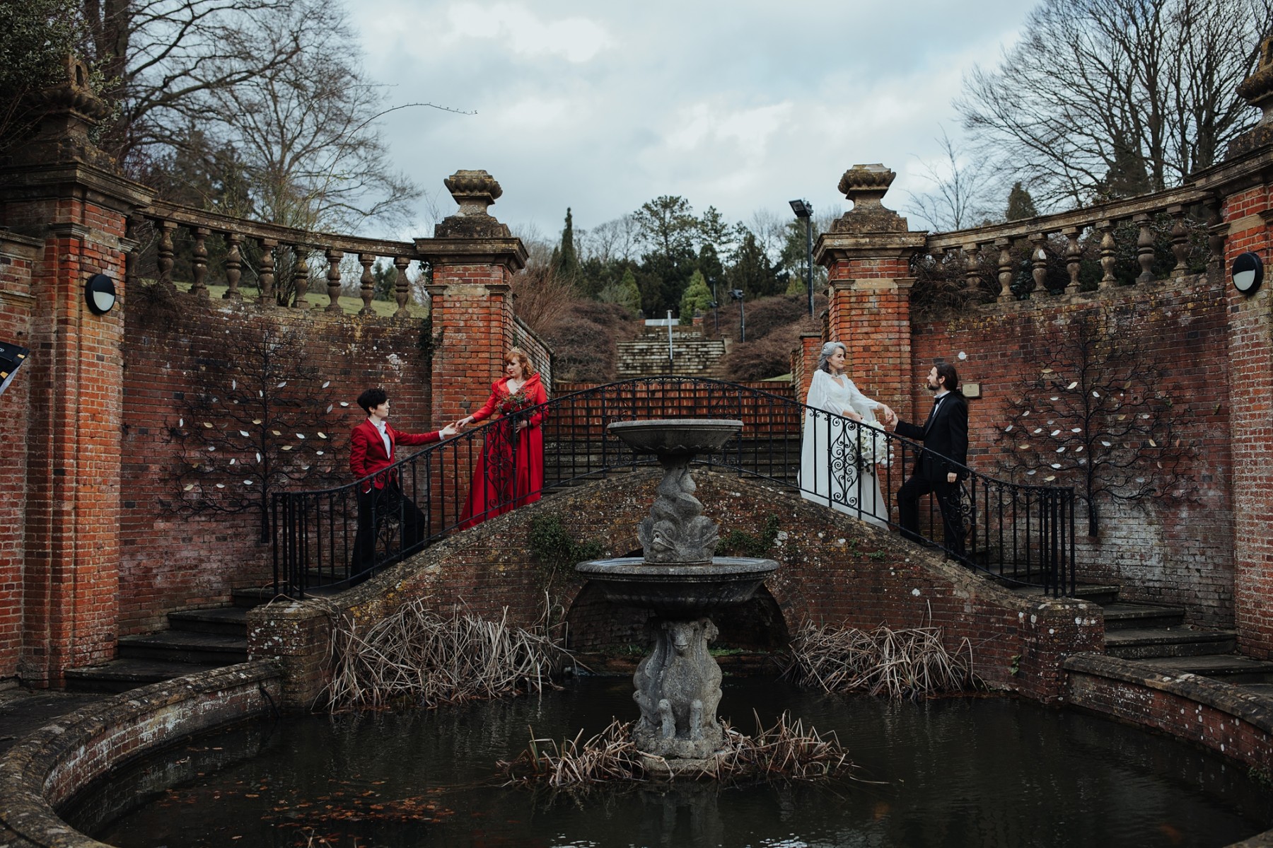 regal wedding inspiration - red and white wedding