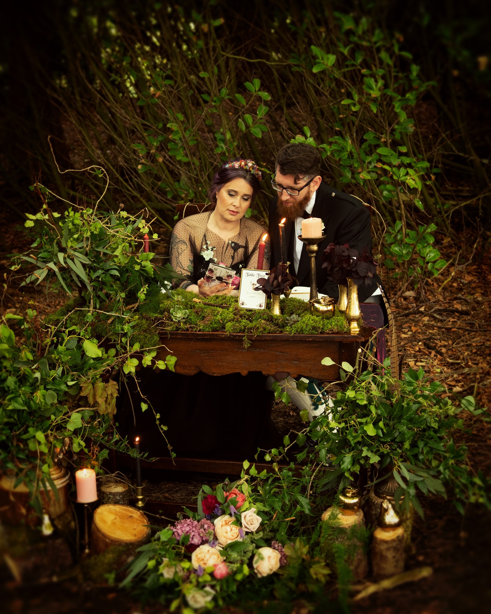 ethereal woodland wedding - fairytale wedding ideas - unique wedding table styling