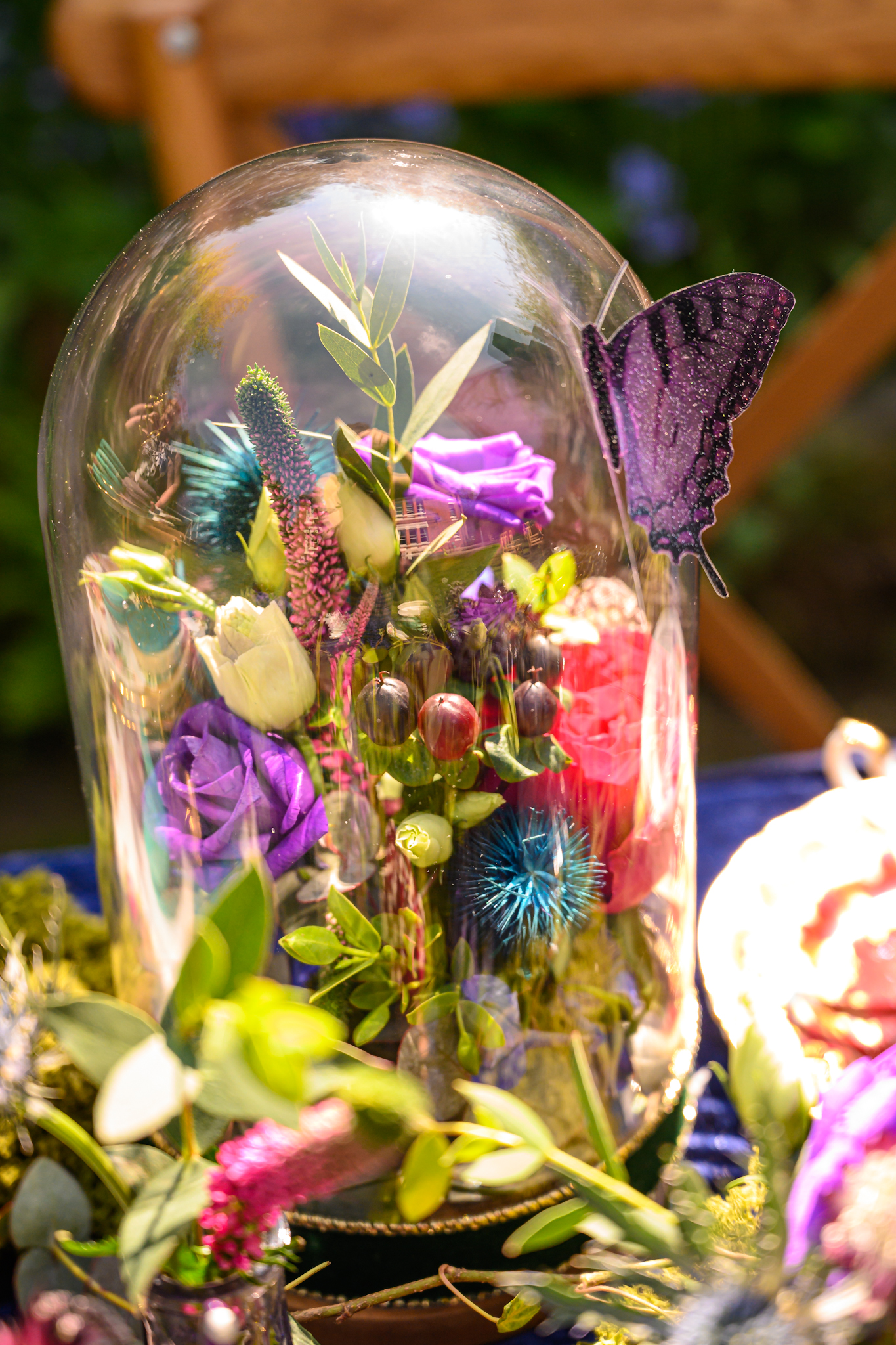 wedding flower dome - unique wedding centrepiece - whimsical wedding ideas