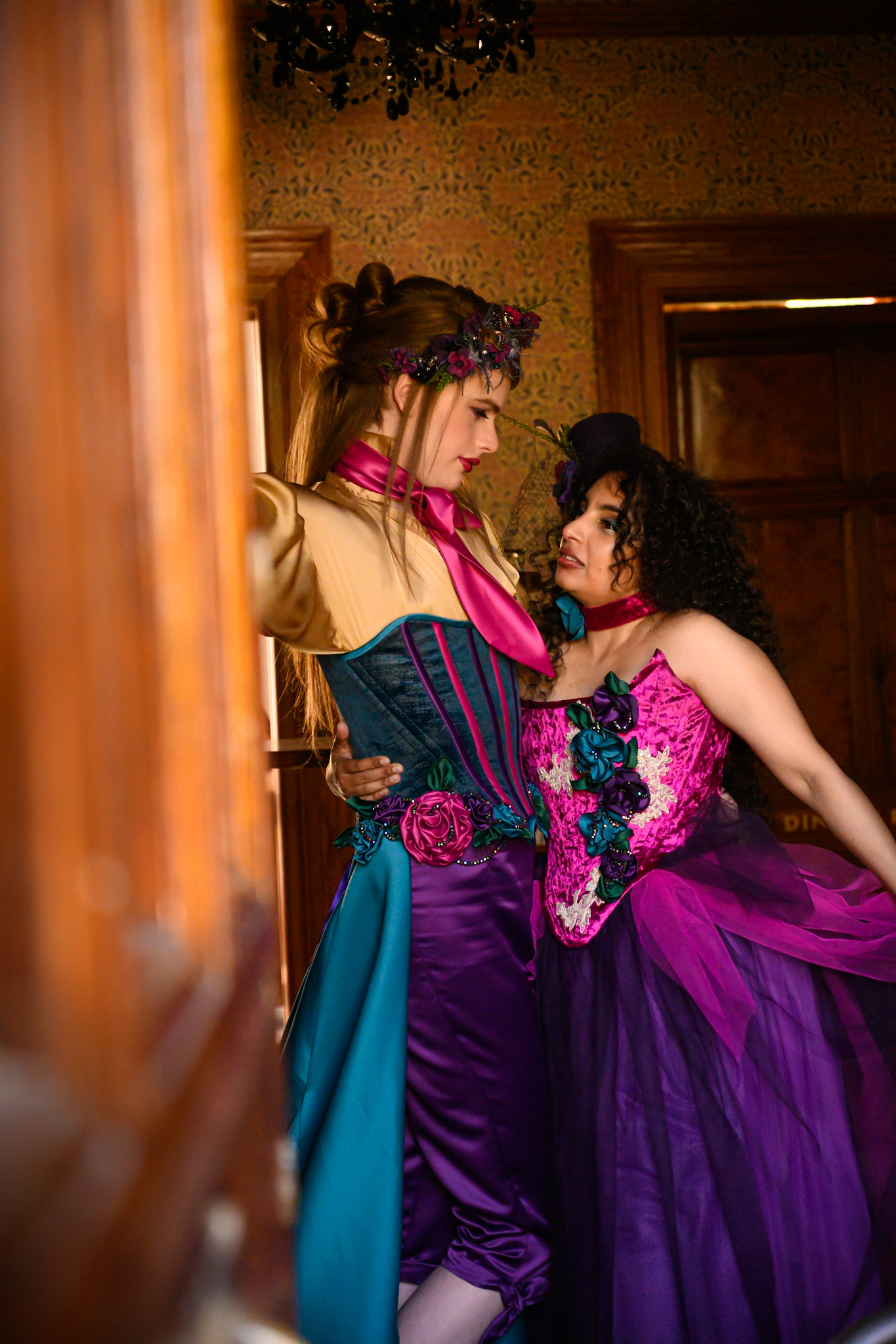 colourful victorian wedding dresses - victorian inspired wedding dresses - corset wedding dresses