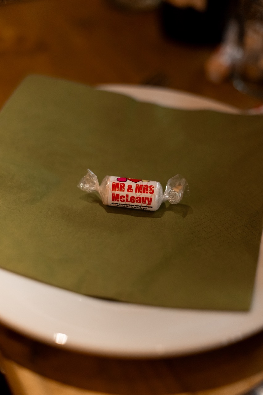 love heart personalised wedding favours